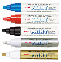 Uni PX30 Paint Marker Chisel tip Black - Al Masam Stationery LLC