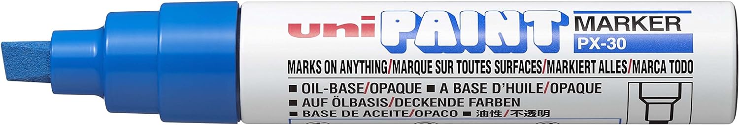 Uni PX30 Paint Marker Chisel tip Blue - Al Masam Stationery LLC Main image