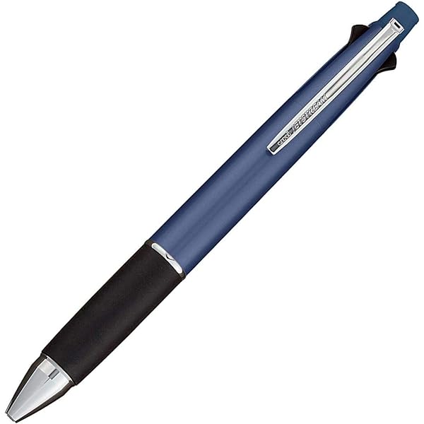Mitsubishi Jetstream 0.7mm 4 Col + Mechnical Pencil 0.5 mm Navy Blue - Al Masam Stationery LLC Main image