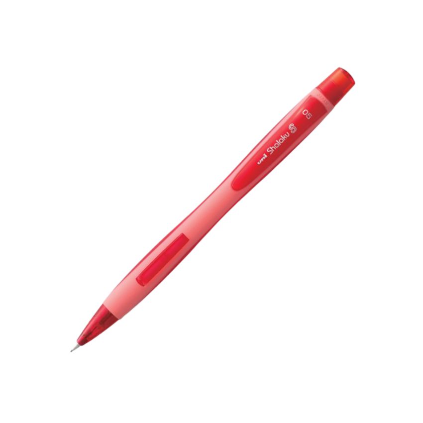 Uni Shalaku-S Mech. Pencil 0.5mm Red with 1 tube lead - Al Masam Stationery LLC Main image