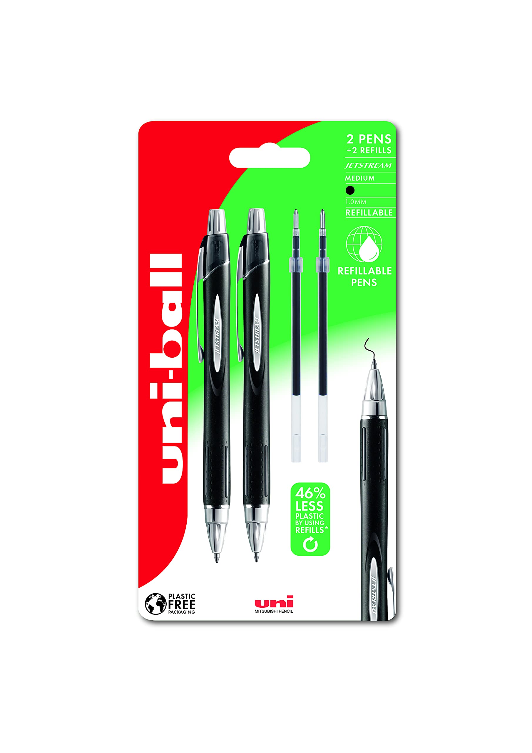 Mitsubishi Jetstream Retract. 1.0mm Green - Al Masam Stationery LLC Main image