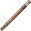 Mitsubishi gold paint marker with a bullet tip, showcasing its sleek design and vibrant gold color for precise writing.