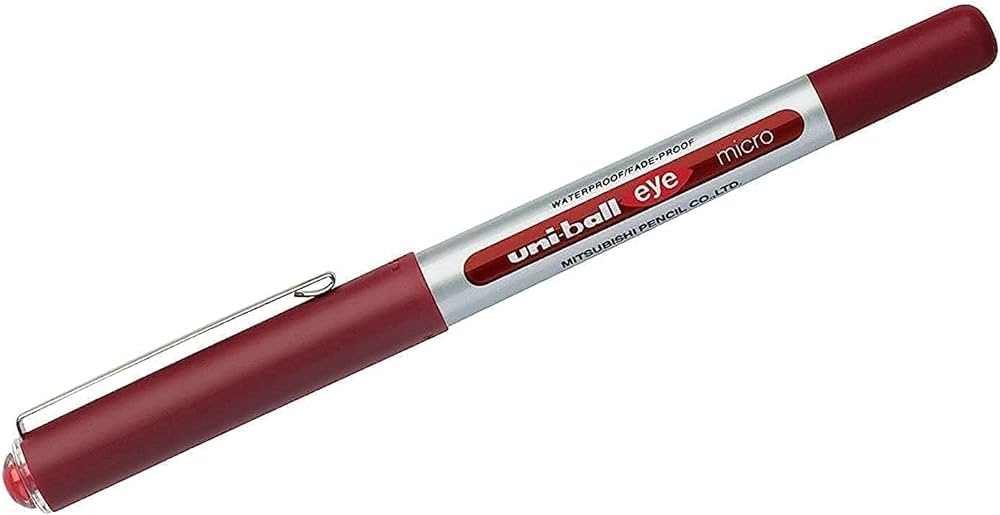 Mitsubishi Uni-ball Blister Eye Fine Roller Pen Red - Al Masam Stationery LLC Main image
