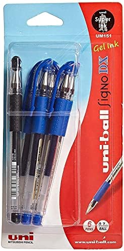Mitsubishi Uni-Ball Signo DX Rollerball Pen 0.7mm Blue / Black - Al Masam Stationery LLC Main image
