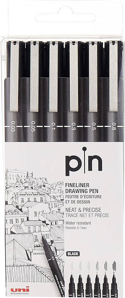 Mitsubishi Uni Pin Fine Liner Calligraphy Pack - Al Masam Stationery LLC Main image