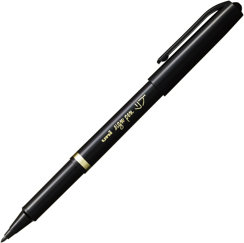 Mitsubishi Uni Sign Pen 0.7mm Black 6 Pcs Pack - Al Masam Stationery LLC Main image