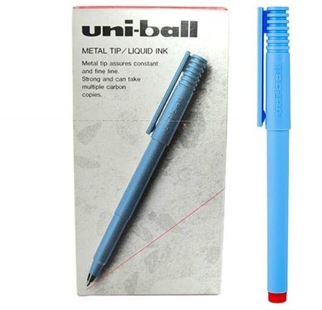 Uni-ball UB-100 Roller pen 0.7 - Blue - Al Masam Stationery LLC Main image