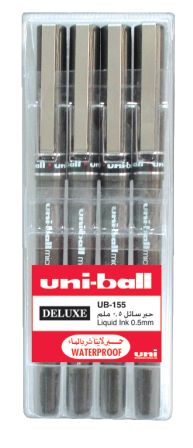 Uniball UB155 Micro Deluxe 0.5mm R.Pen - Al Masam Stationery LLC Main image