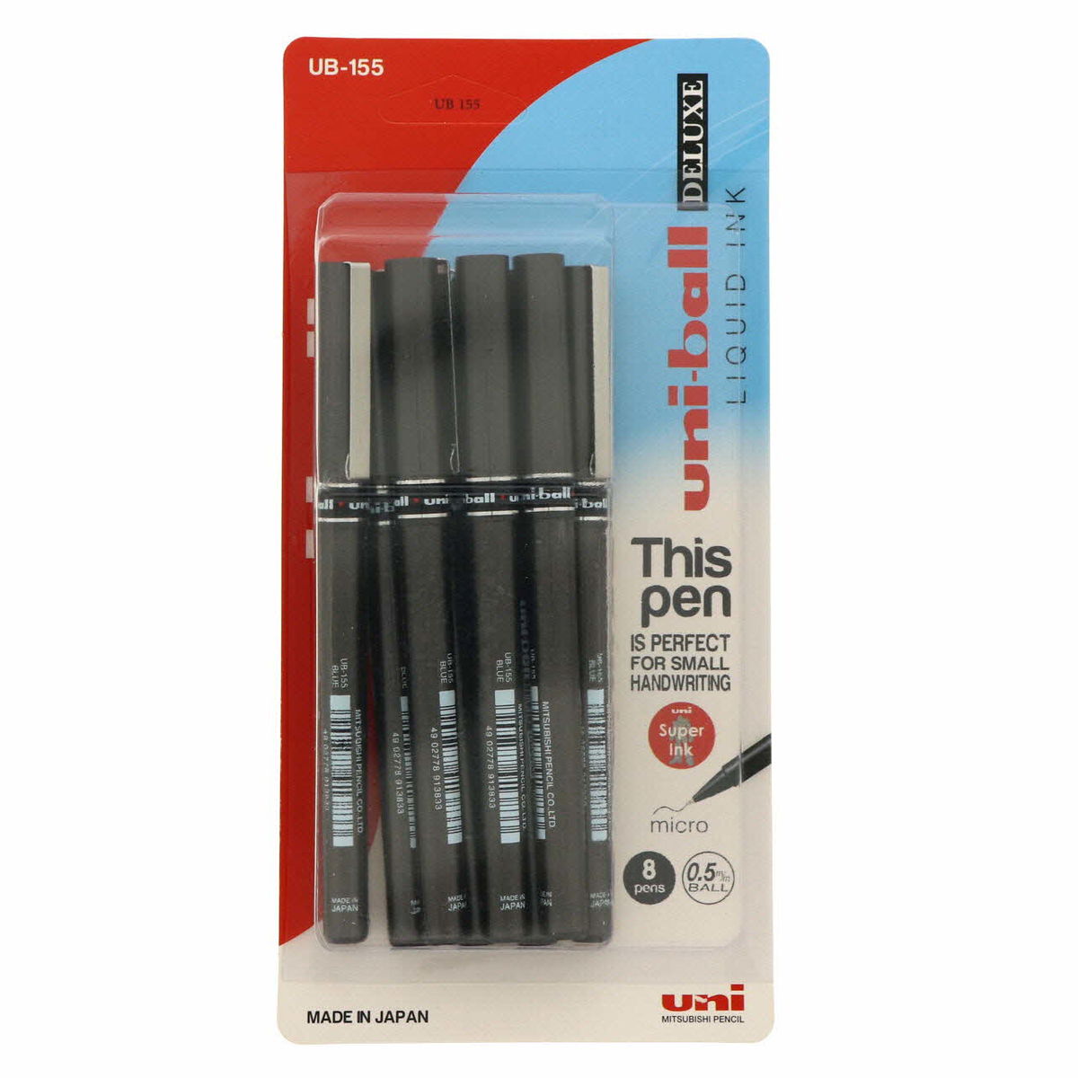 Uniball UB155 Micro Deluxe0.5mm R.Pen - Al Masam Stationery LLC Main image