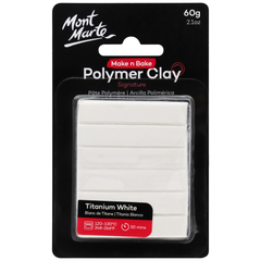 Mont Marte Make n Bake Polymer Clay 60g - Titanium White - Al Masam Stationery LLC