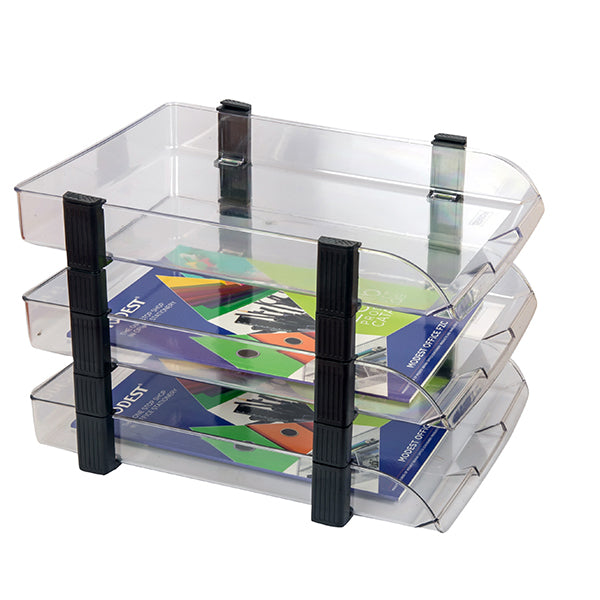 Paper Tray 3tier (Pvc) Modest  Clear - Al Masam Stationery LLC Main image