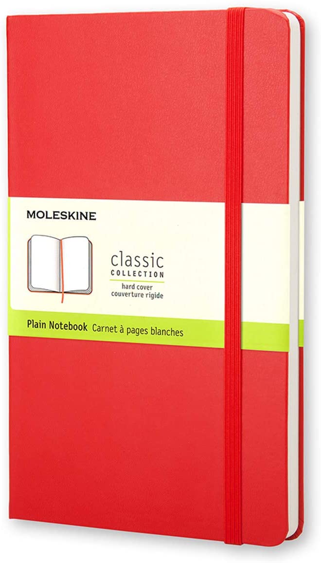 Moleskine Plain Classic Notebook Hard Cover A5 Red - Al Masam Stationery LLC Main image
