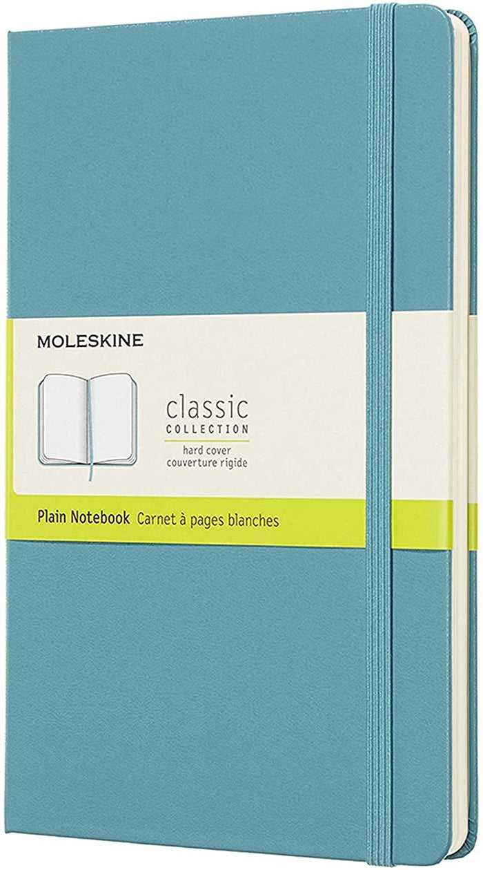 Moleskine Plain Classic Notebook Hard Cover A5 Reef Blue - Al Masam Stationery LLC