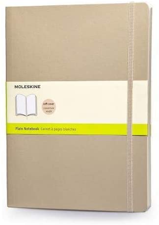 Moleskine Plain Notebook Extra Large Khaki Beige Soft Cover - Al Masam Stationery LLC Main image