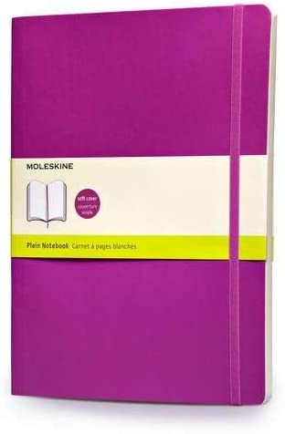 Moleskine Plain Notebook Extra Large Purple Orchid Soft Cover - Al Masam Stationery LLC Main image