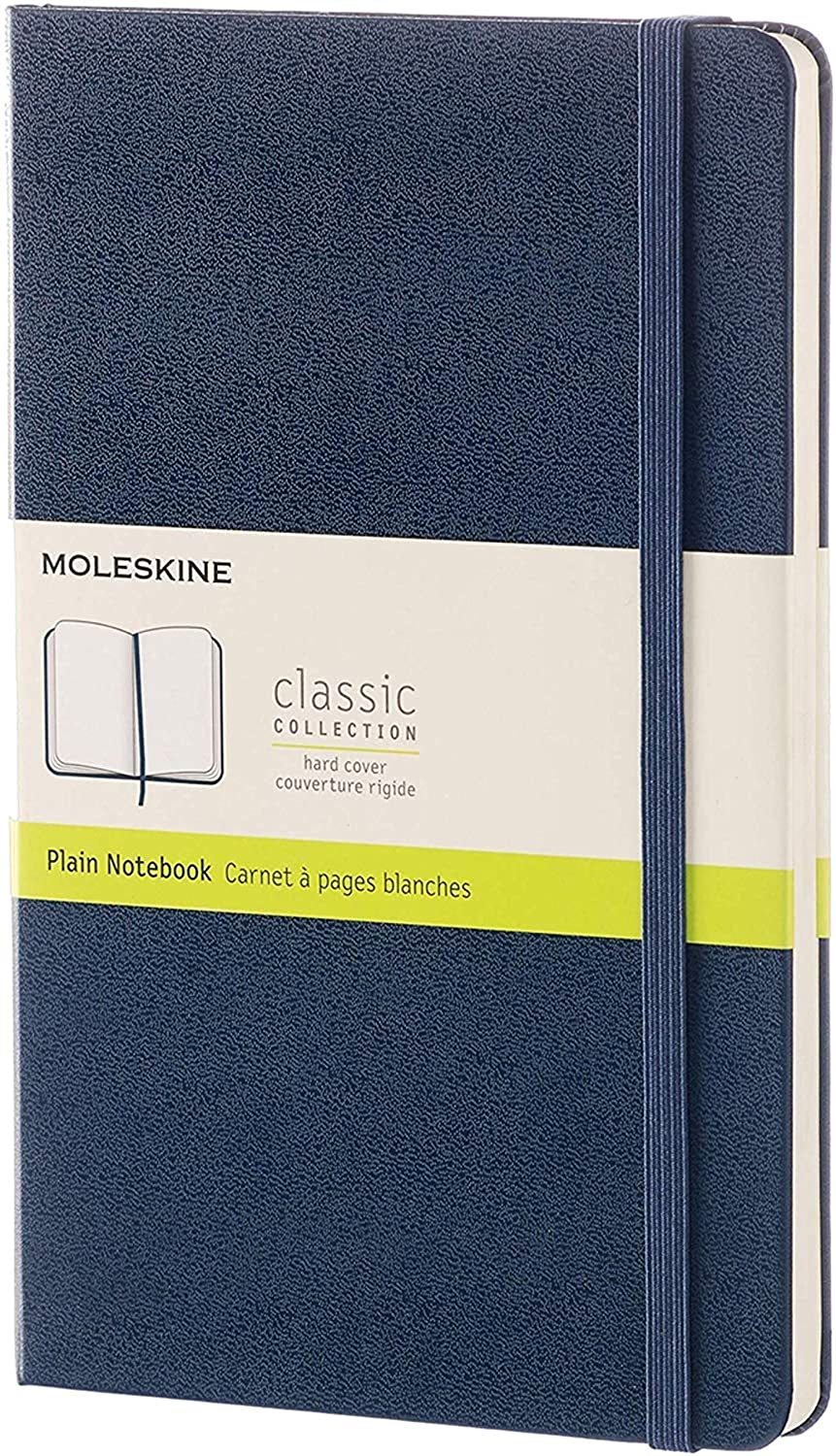 Moleskine Plain Notebook Hard Cover A5 Sepphire Blue - Al Masam Stationery LLC Main image