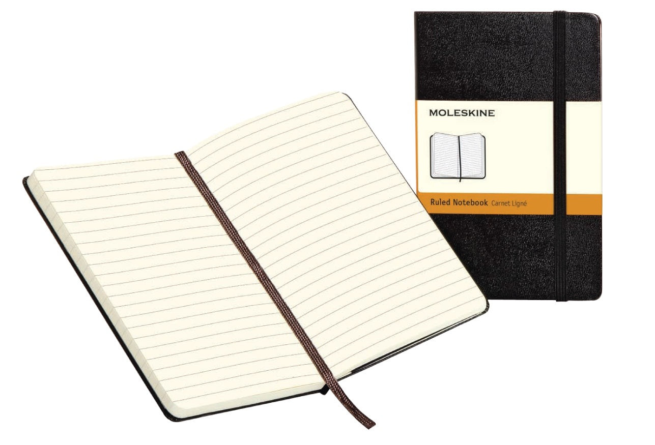 Moleskine Pocket Notebook - Hard Cover - Ruled Black - Al Masam Stationery LLC Main image