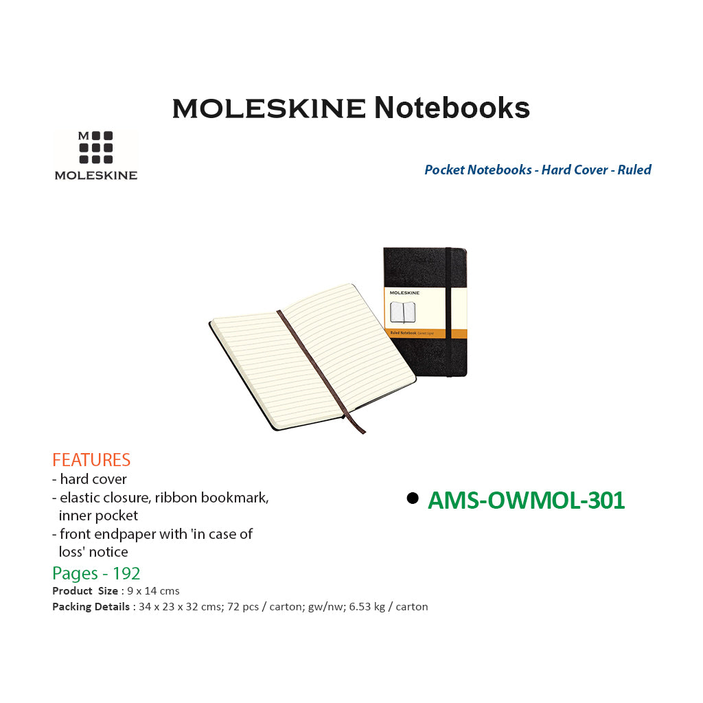 Moleskine Pocket Notebook - Hard Cover - Ruled Black Secondary image