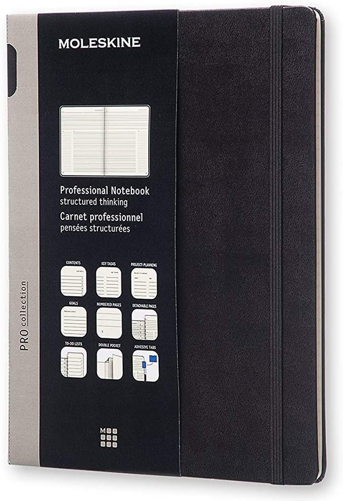 Moleskine Professional Extra Large Hard Notebook Black - Al Masam Stationery LLC Main image