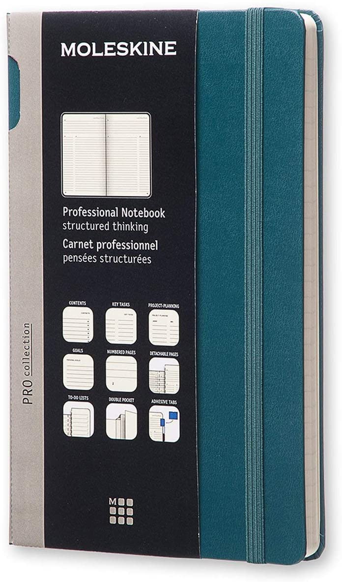Moleskine Professional Large Hard Notebook Tide Green - Al Masam Stationery LLC Main image