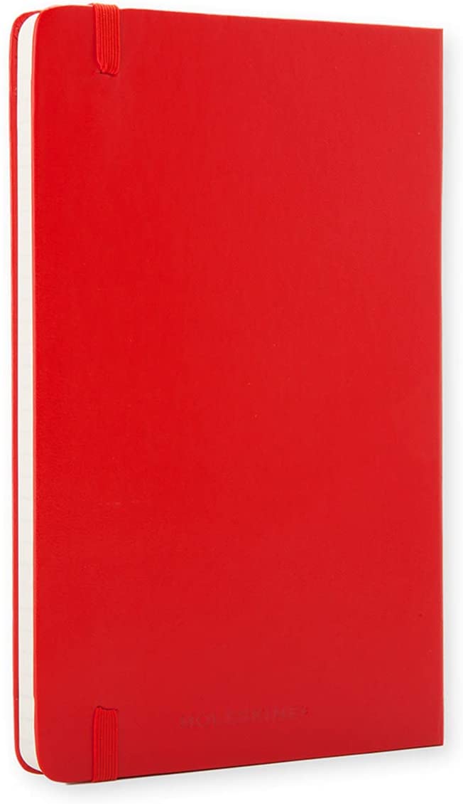 Moleskine Ruled Classic Notebook Hard Cover A5  Red - Al Masam Stationery LLC