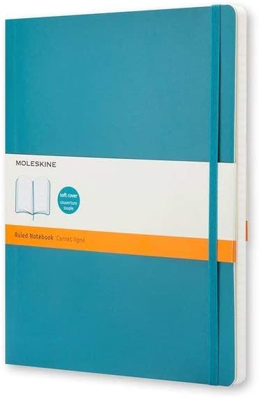 Moleskine Ruled Notebook Extra Large Underwater Blue Soft Cover - Al Masam Stationery LLC Main image