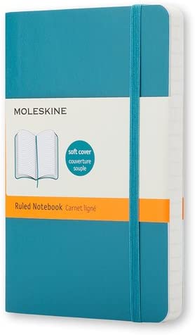 Moleskine Ruled Soft Cover Notebook Pocket Size Underwater Blue - Al Masam Stationery LLC Main image