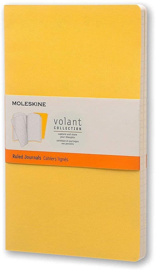Moleskine Volant Ruled Large Notebook Set of 2 Bright Yellow - Al Masam Stationery LLC Main image