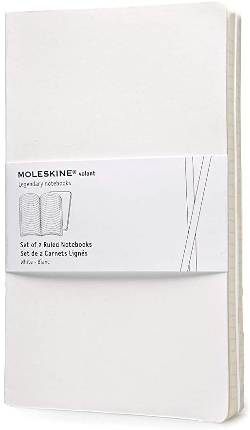 Moleskine Volant Ruled Large Notebook Set of 2 White - Al Masam Stationery LLC Main image