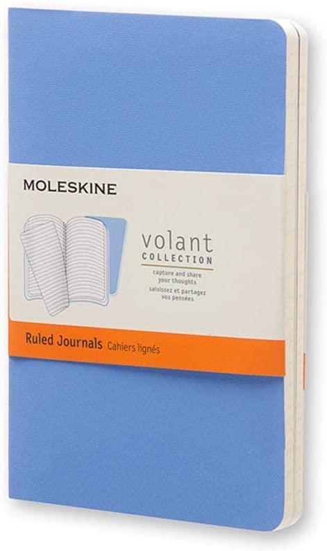 Moleskine Volant Ruled Pocket Notebook Royal Blue - Al Masam Stationery LLC Main image