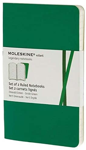 Moleskine Volant Ruled Pocket Notebook Set of 2 Green - Al Masam Stationery LLC Main image