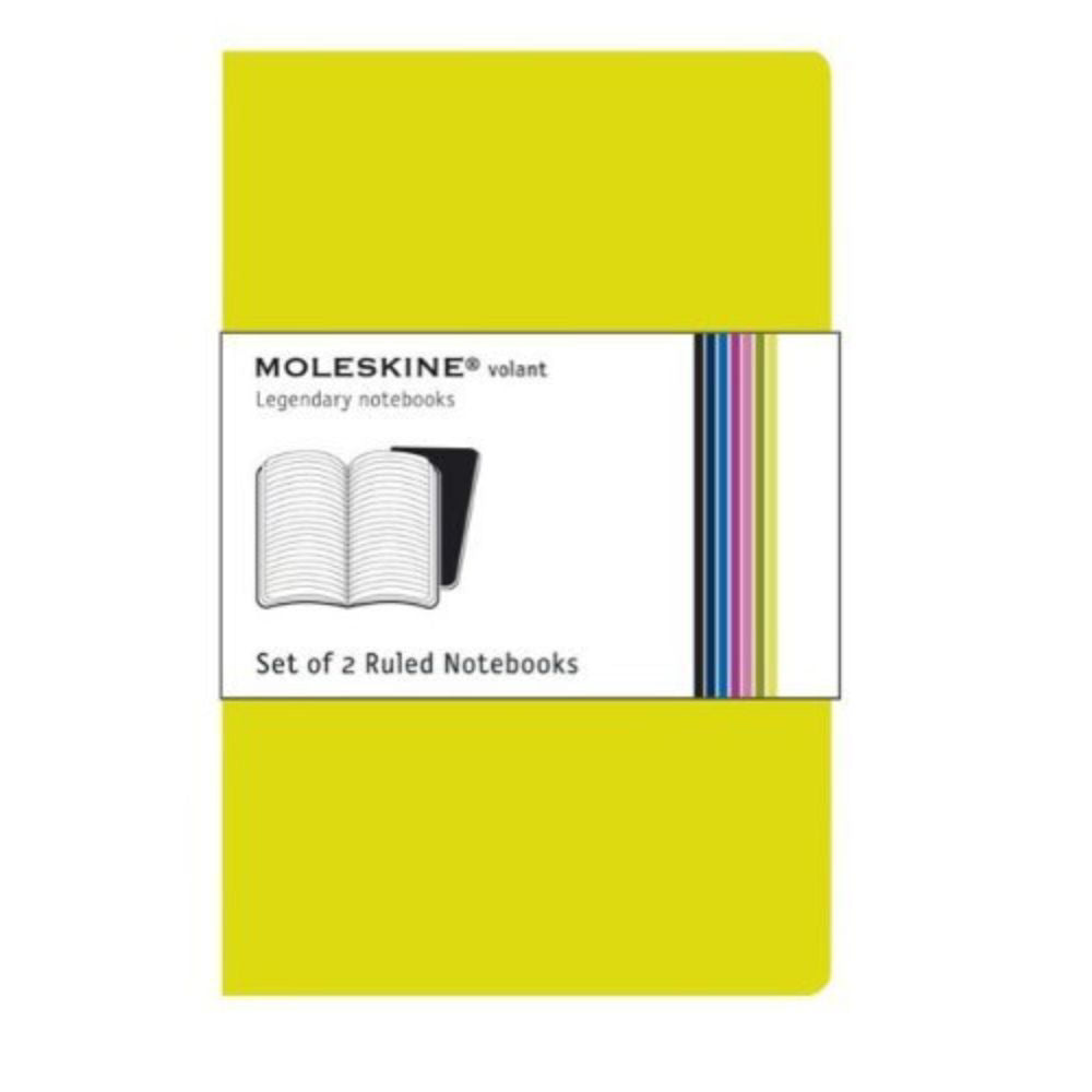 Moleskine Volant Ruled Pocket Notebook Set of 2 Light Green - Al Masam Stationery LLC Main image