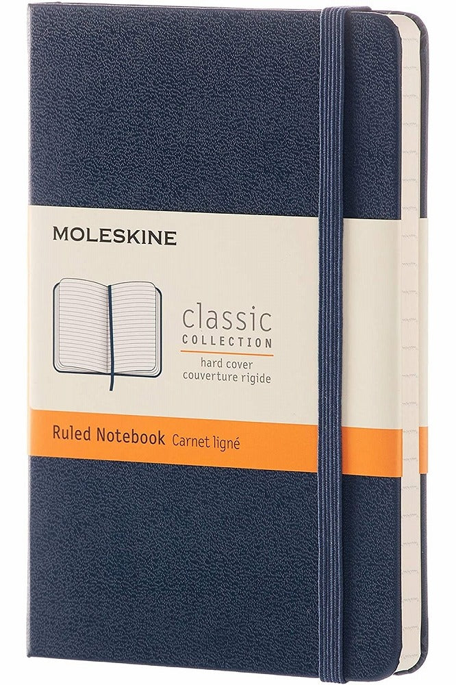 Moleskine Note Book Ruled Pocket Hard Cover Sapphire - Al Masam Stationery LLC Main image