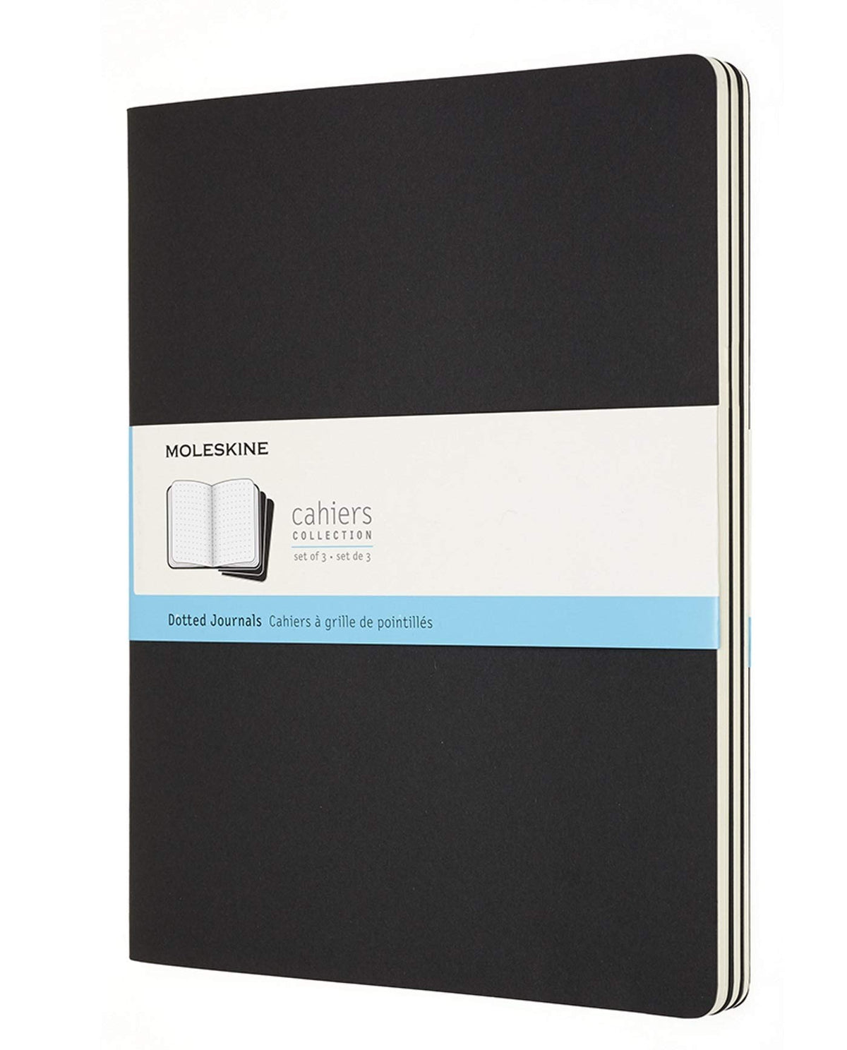 Moleskine Cahier Double Excel Dotted Notebook Black - Al Masam Stationery LLC Main image