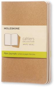 Moleskine Cashier Plain Extra Large Size Set of 3 kraft Brown - Al Masam Stationery LLC Main image
