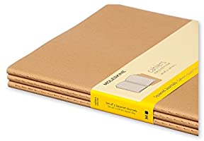 Moleskine Cashier Squared Extra Large Size Set of 3 kraft Brown - Al Masam Stationery LLC Main image