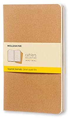 Moleskine Cashier Squared Large Size Set of 3 kraft Brown - Al Masam Stationery LLC Main image