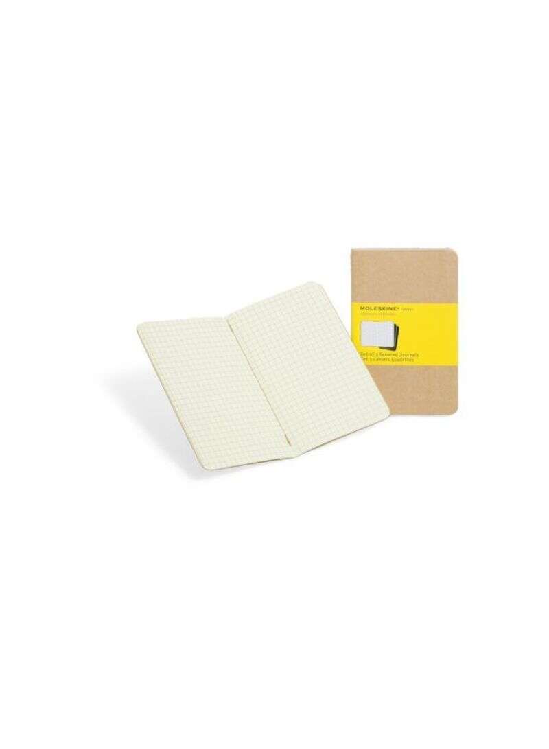 Moleskine Cashier Squared Pocket Size Set of 3 kraft Brown Secondary image