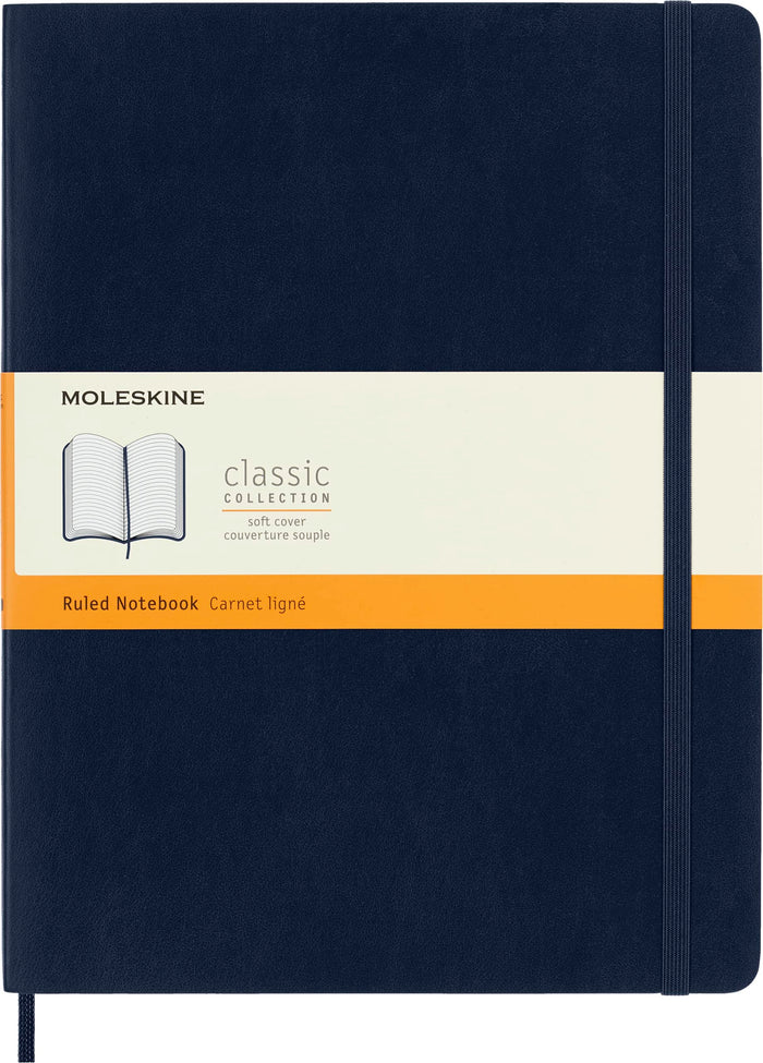 Moleskine Classic Soft Cover Plain Notebook Shapphire Blue - Al Masam Stationery LLC