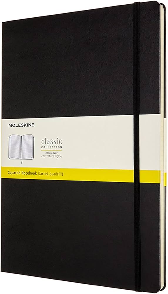 Moleskine Hard Cover Squared A4 Black - Al Masam Stationery LLC Main image