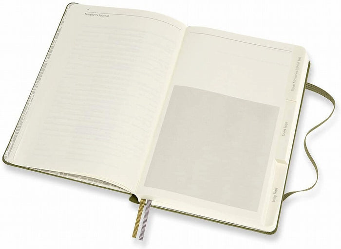 Large Moleskine Passion Journal with hard cover, designed for travel writing and note-taking, from Moleskine's collection of writing supplies.