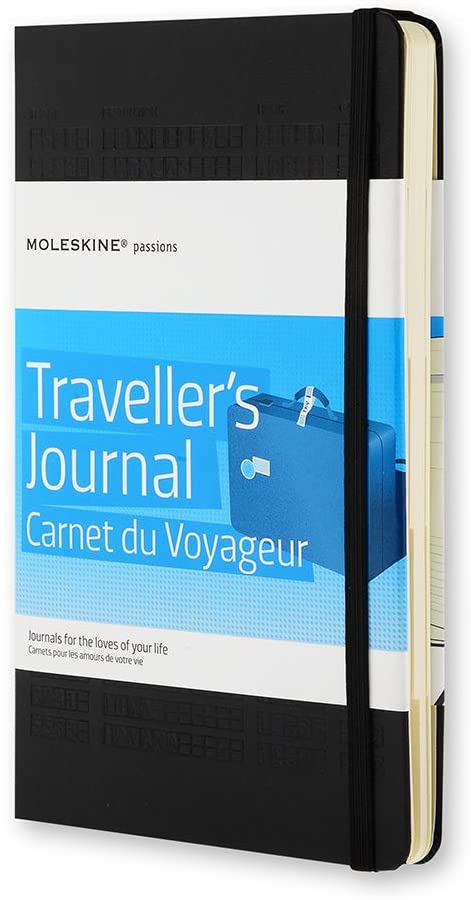 Moleskine Passion Travel Journal A5 Size Hard Cover Black - Al Masam Stationery LLC Main image