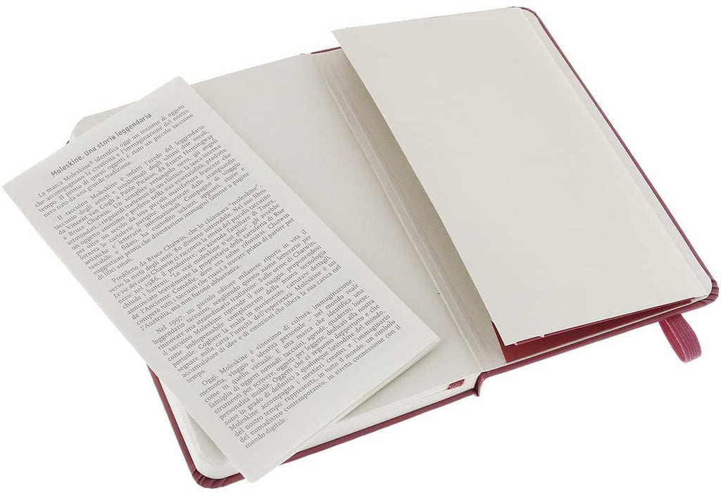 Moleskine Plain Notebook, Hard Cover Pocket Magenta - Al Masam Stationery LLC