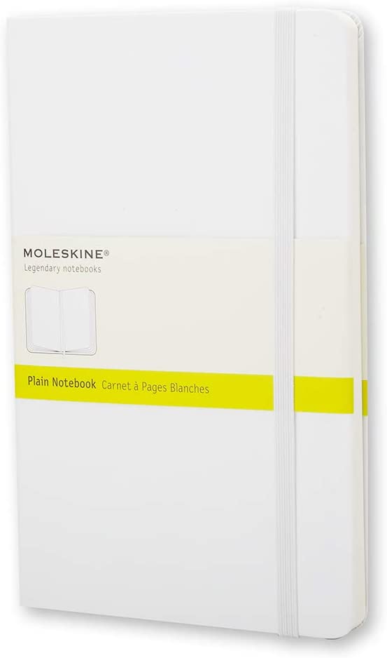 Moleskine Plain Notebook, Hard Cover Pocket White - Al Masam Stationery LLC Main image