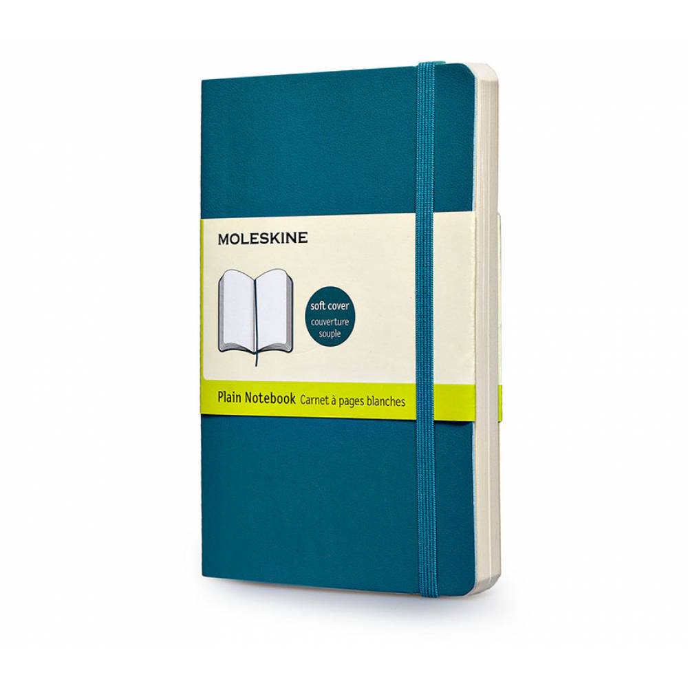 Moleskine Plain Soft Cover Notebook Large Size Blue - Al Masam Stationery LLC Main image