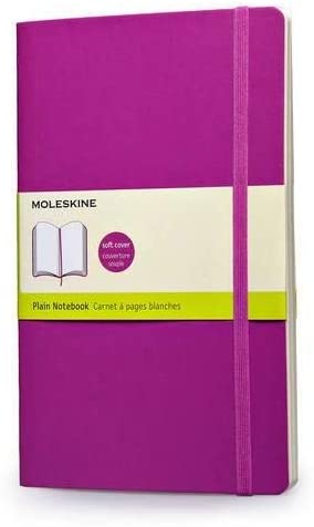 Moleskine Plain Soft Cover Notebook Large Size Purple - Al Masam Stationery LLC Main image