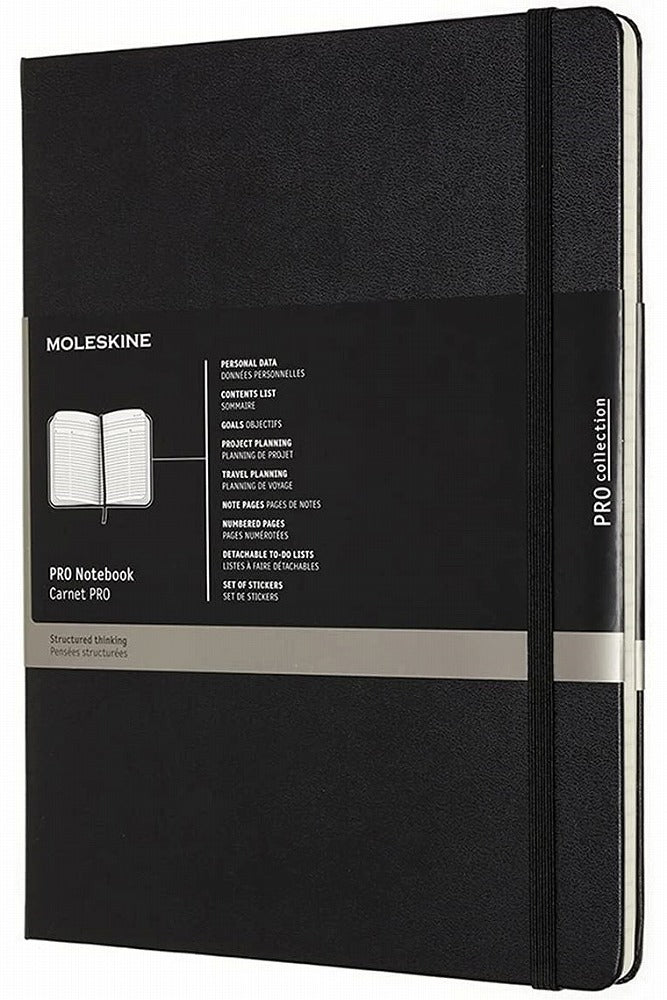 Moleskine Professional A4 Soft Cover Notebook Large Black - Al Masam Stationery LLC Main image