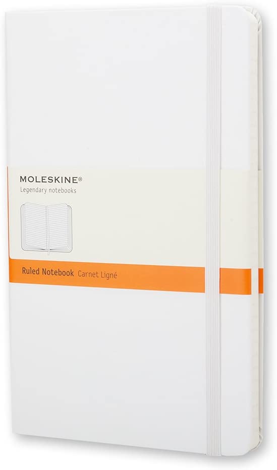 Moleskine Ruled Notebook Pocket Size White Hard Cover - Al Masam Stationery LLC Main image