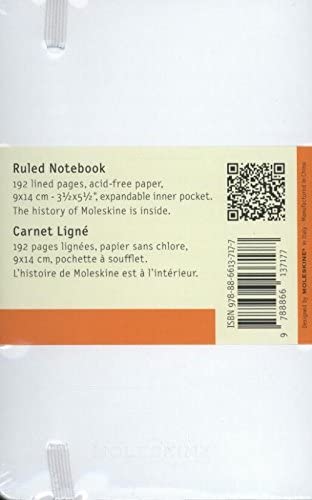 Moleskine Ruled Notebook Pocket Size White Hard Cover Secondary image