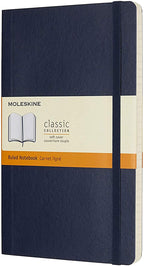 Moleskine Ruled Soft Cover Notebook Large Size Sapphire Blue - Al Masam Stationery LLC